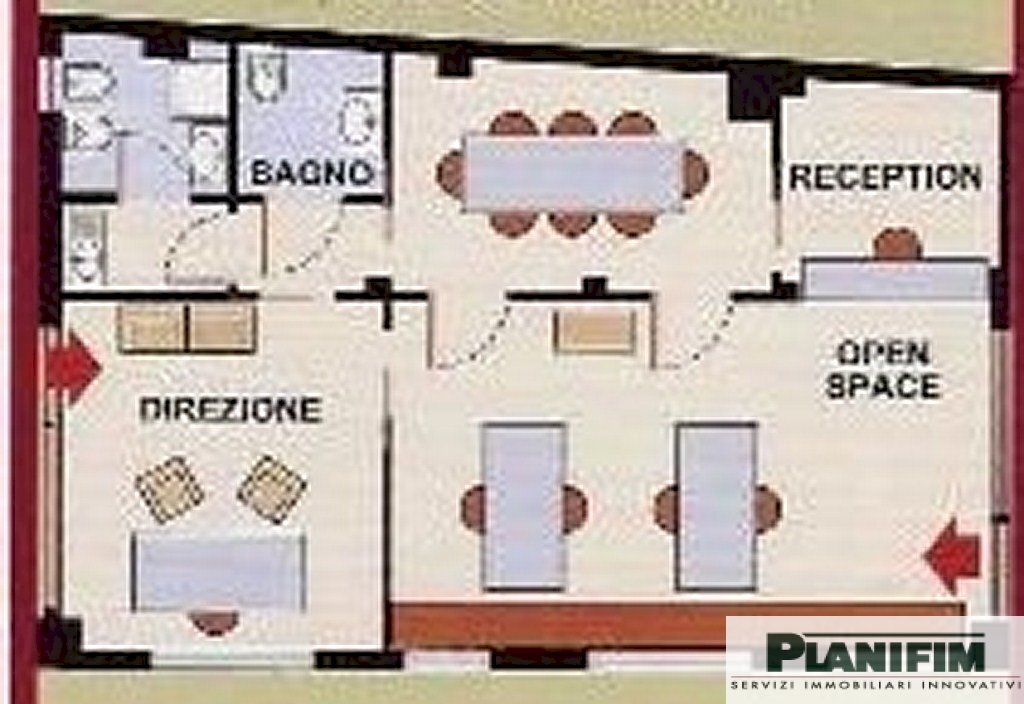 Foto 2 - Ufficio viale einaudi
 
59, Bari - planimetria 1