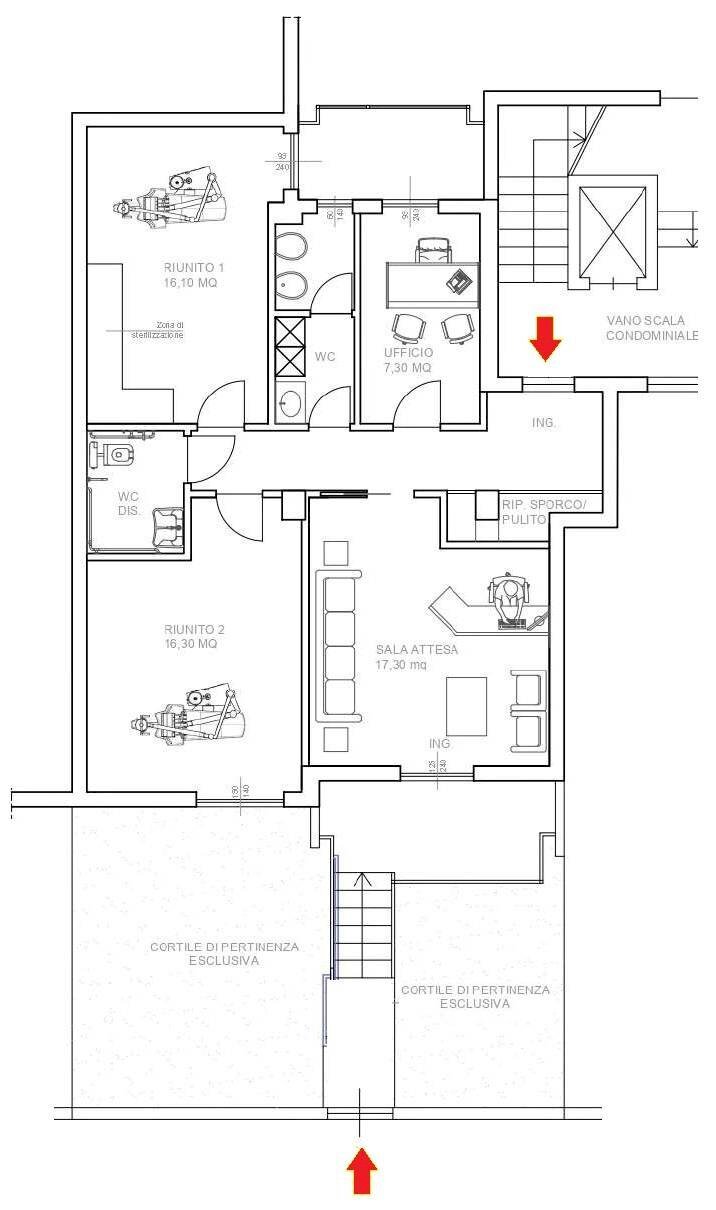 Foto 15 - Ufficio Viale della Repubblica
 
58E, Bari - planimetria 1