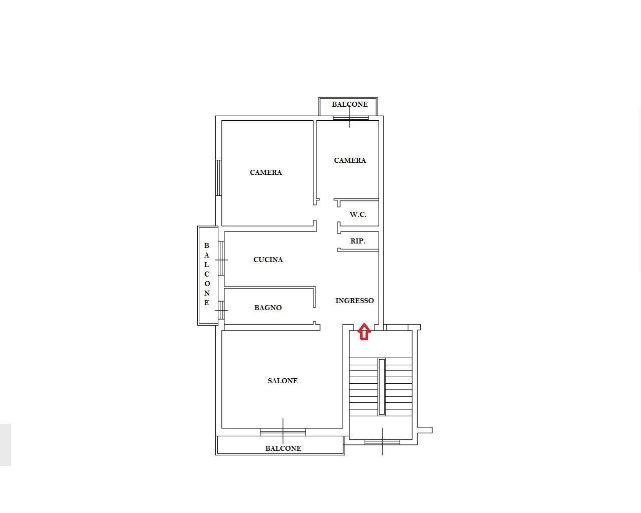 Foto 16 - Trilocale Via Degli Orti Della Magliana
 
50, Roma - planimetria 1