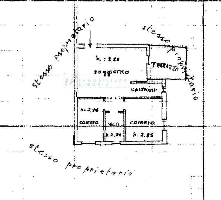 Foto 30 - Bilocale Località casoni, Aurigo - planimetria 1