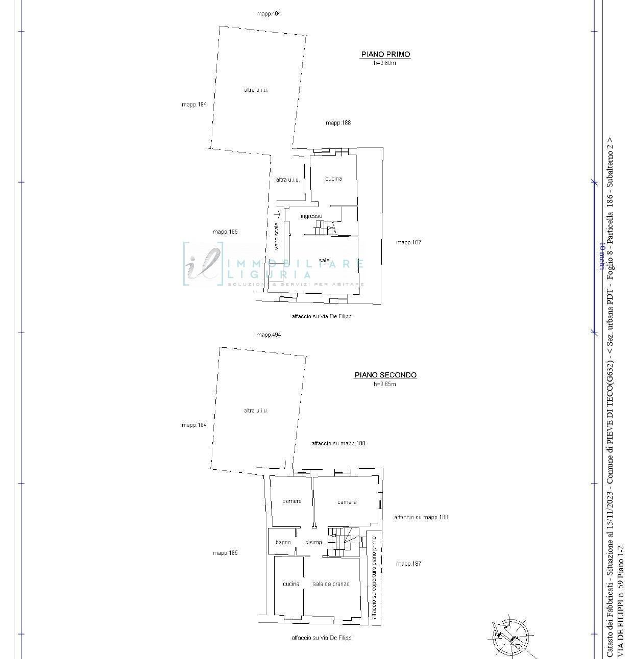 Foto 35 - Casa indipendente Via De Filippi, Pieve di Teco - planimetria 1