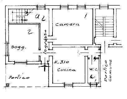 Foto 24 - Casa semi indipendente Via Piave, Besozzo - planimetria 1