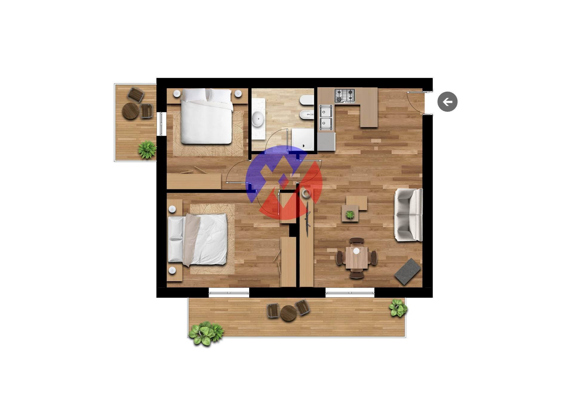 Foto 18 - Three-room apartment Mezzavalle
 
23, Predazzo - floor plans 1