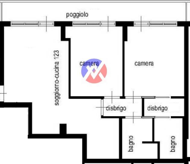 Foto 14 - Three-room apartment streda del cuch
 
2, Canazei - floor plans 1