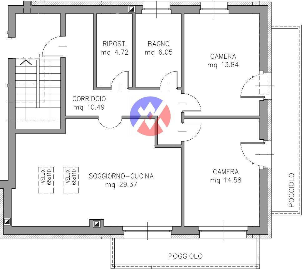 Foto 6 - Attico Strada de Sort
 
5, Moena - planimetria 1