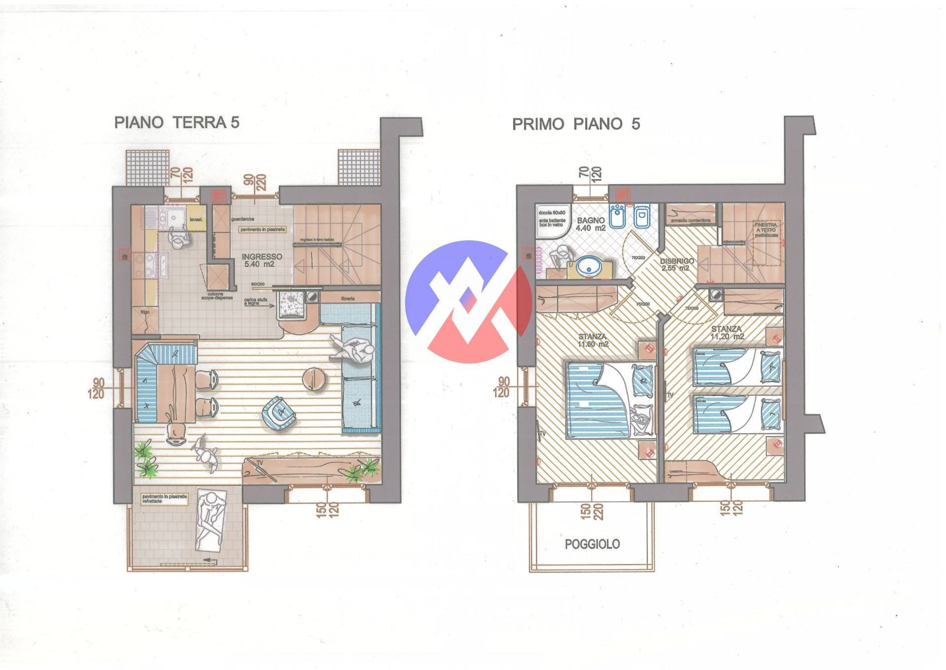 Foto 37 - Villa a Schiera Via de Val
 
18, Predazzo - planimetria 1