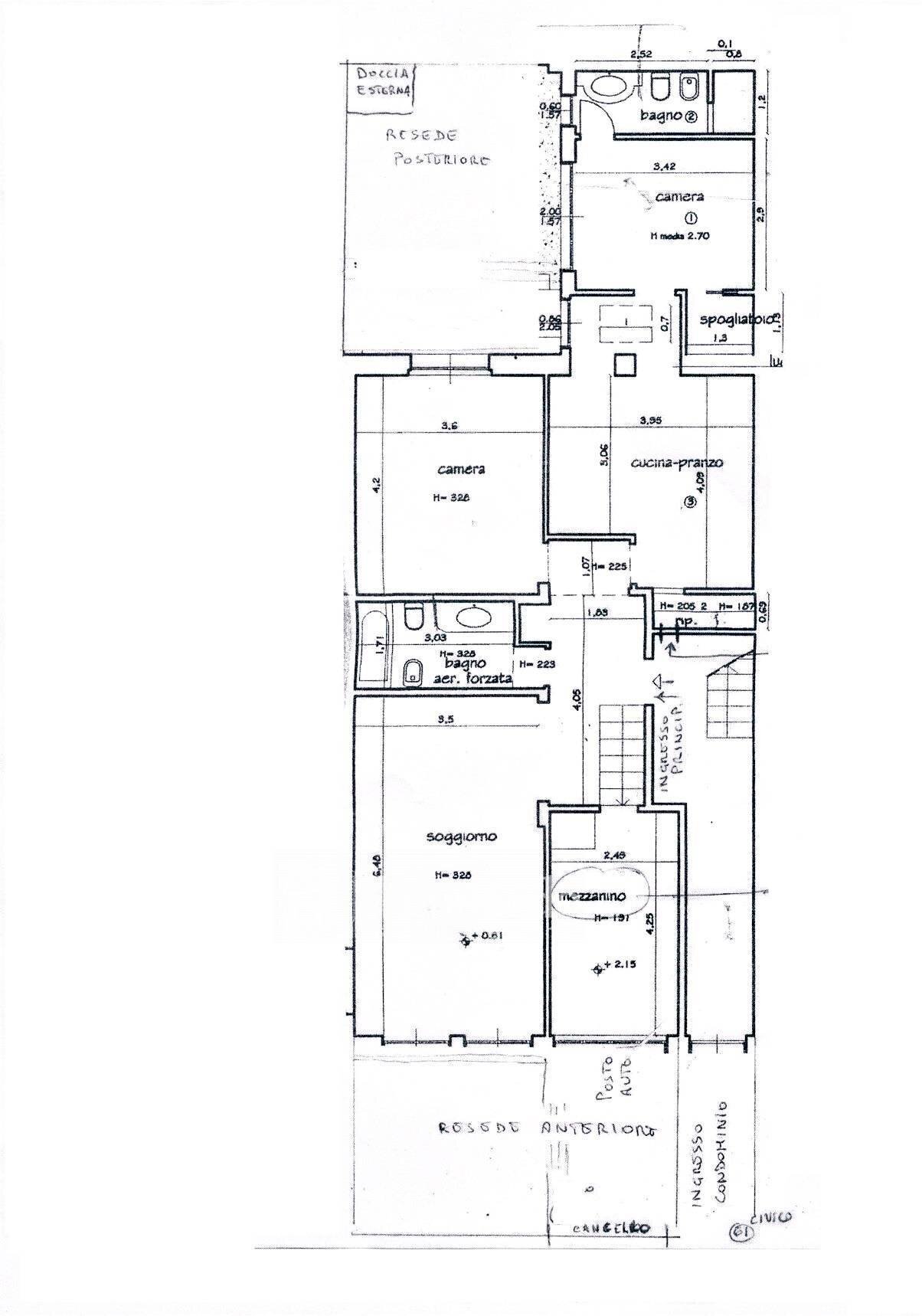 Foto 3 - Appartamento via Prato, Viareggio - planimetria 1