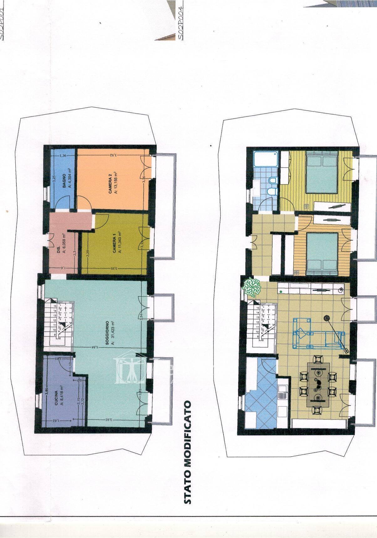 Foto 14 - Appartamento via d'annunzio, Viareggio - planimetria 1