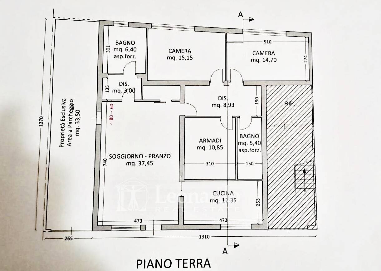 Foto 28 - Appartamento via Marmora, Viareggio - planimetria 1