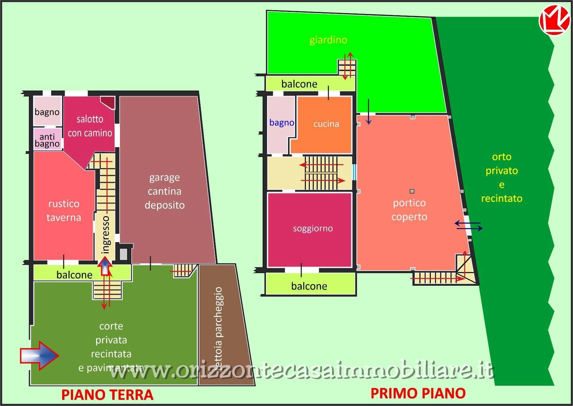 Foto 57 - Villa a Schiera Folignano - planimetria 1