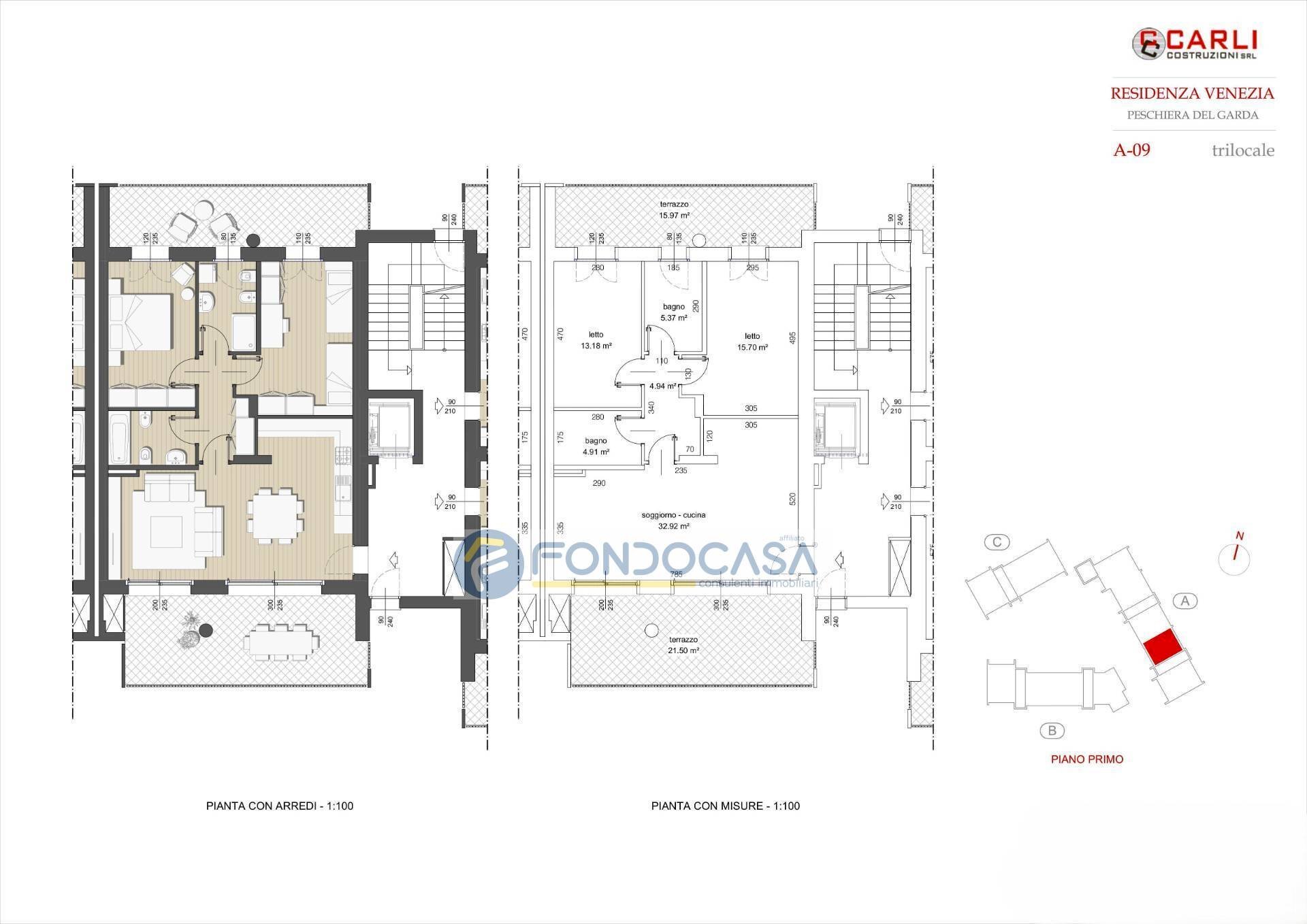 Foto 2 - Trilocale Via Sebino, Peschiera del Garda - planimetria 1