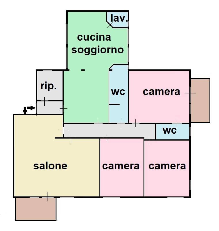 Foto 3 - Appartamento Viale Delle Magnolie
 
58, Palermo - planimetria 1