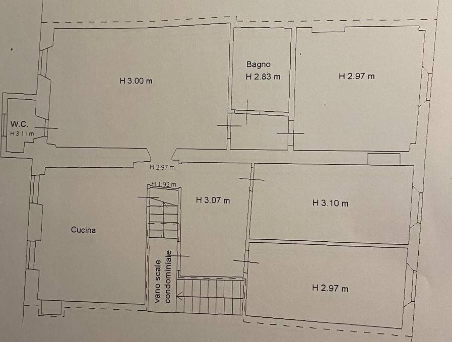 Foto 46 - Quadrilocale 71, Lucca - planimetria 1