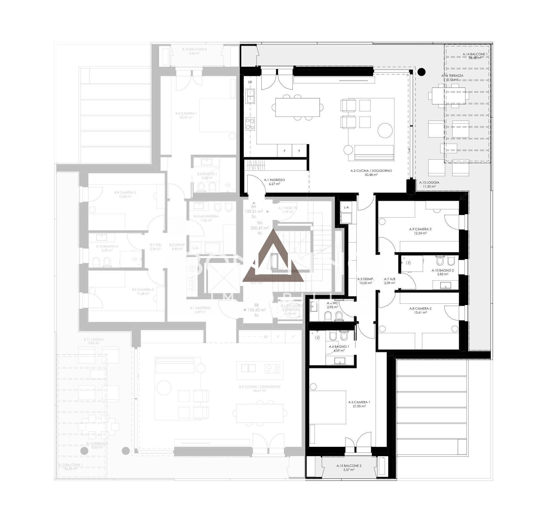 Foto 21 - Quadrilocale VIALE EUROPA, Castelfranco Veneto - planimetria 1