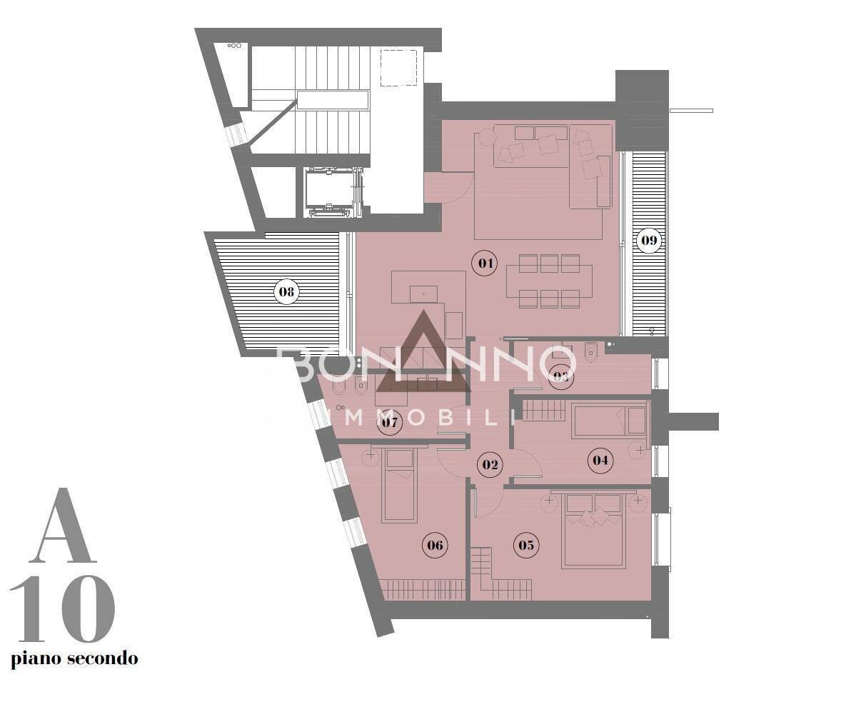 Foto 5 - Appartamento PIAZZA POLONI DON VITTORIO, Montebelluna - planimetria 1