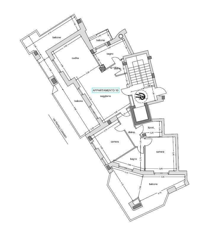 Foto 27 - Quadrilocale via Fratelli Carando, Bra - planimetria 1