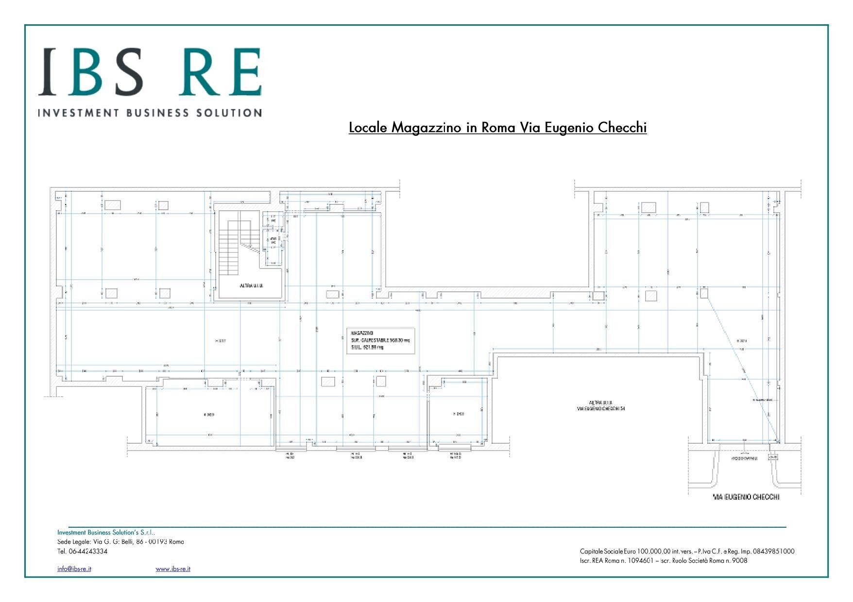 Foto 16 - Warehouse Via Eugenio Checchi, Roma - floor plans 1
