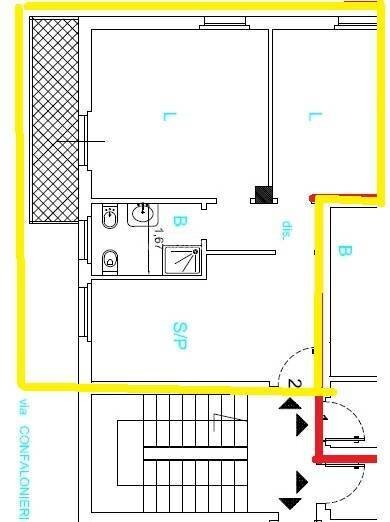 Foto 8 - Trilocale Via Confalonieri, San Benedetto del Tronto - planimetria 1