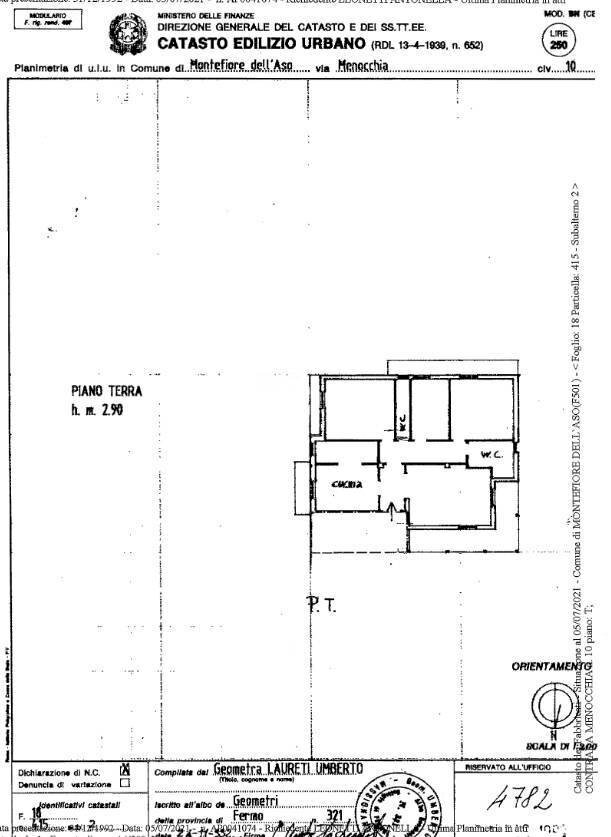 Foto 31 - Casa indipendente via menocchia, Montefiore dell'Aso - planimetria 1