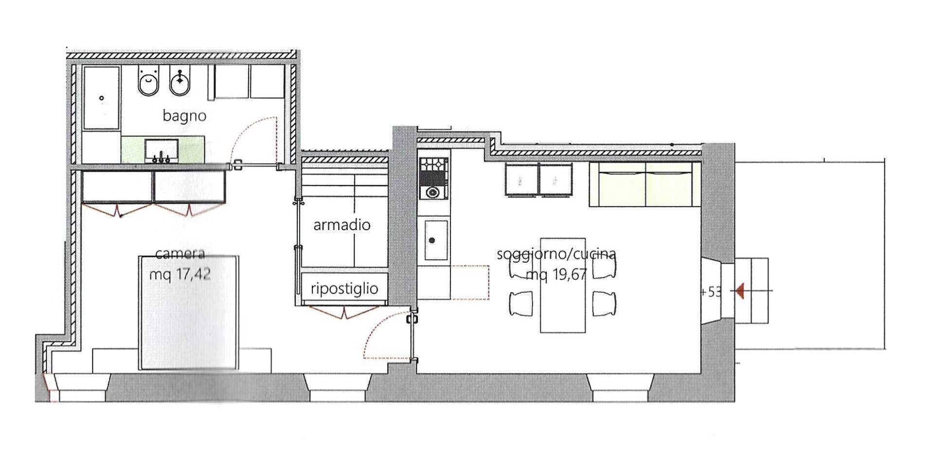Foto 16 - Bilocale val tiberina, San Benedetto del Tronto - planimetria 1
