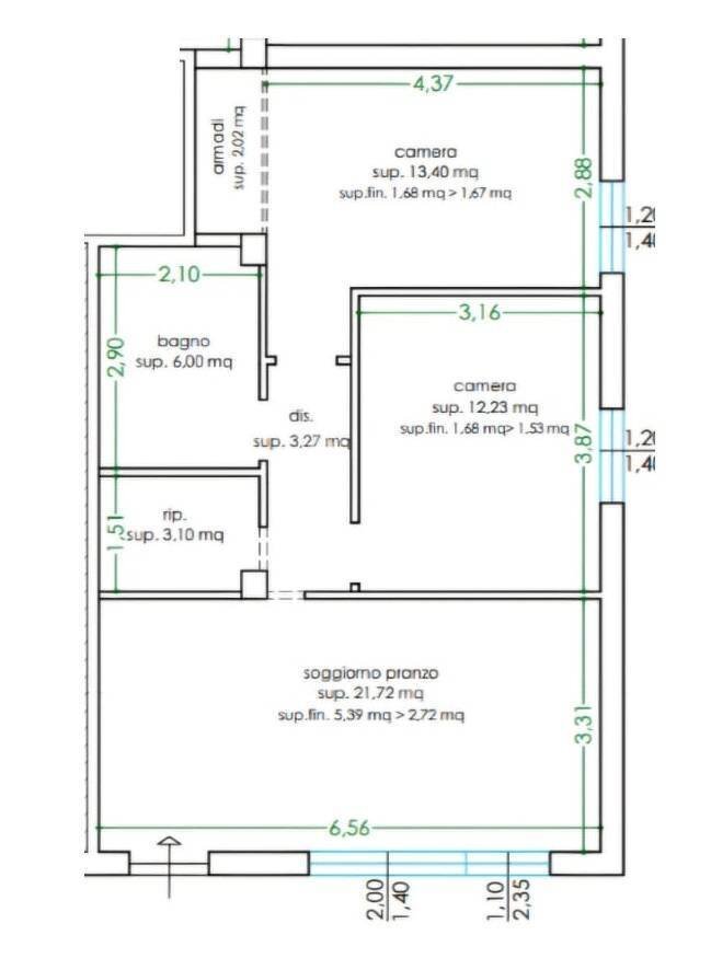 Foto 6 - Trilocale Aspromonte
 
20, Porto Sant'Elpidio - planimetria 1
