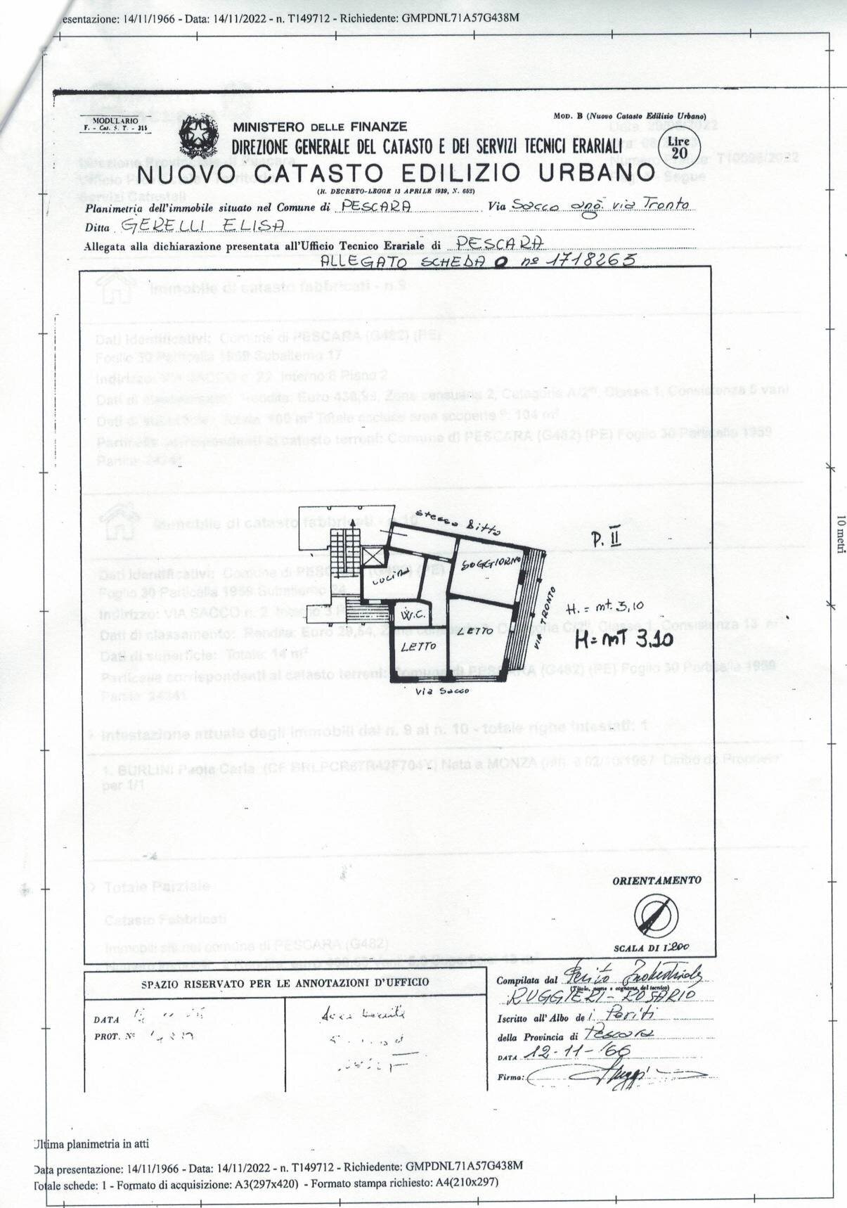 Foto 20 - Apartment Via Sacco
 
2, Pescara - floor plans 1