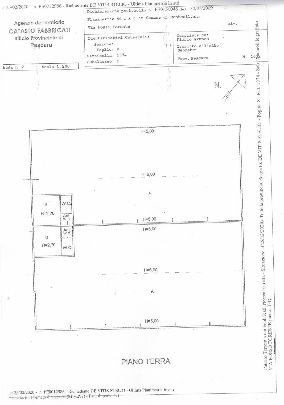 Foto 5 - Capannone Via Fosso Foreste, Montesilvano - planimetria 1