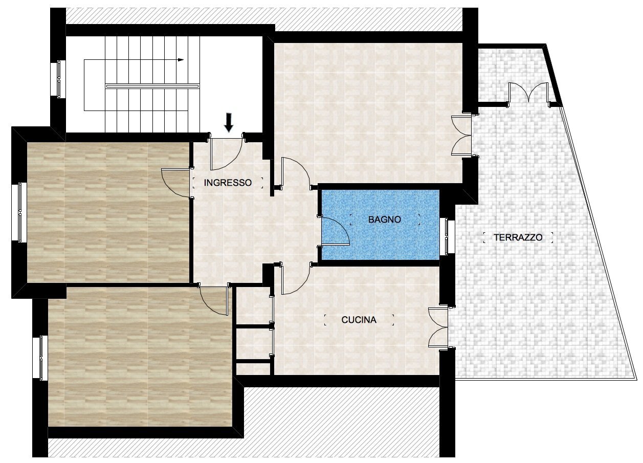 Foto 7 - Four-room apartment Via Flaminia
 
599, Falconara Marittima - floor plans 1