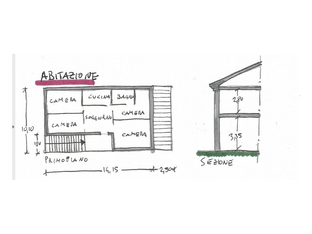 abitazione - Rustico contrada fonte janni, Montelupone - planimetria 1