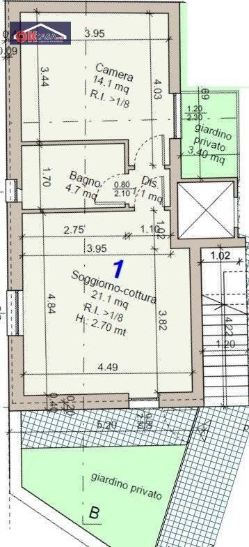 Foto 5 - Two-room apartment Via Trento, Villafranca di Verona - floor plans 1