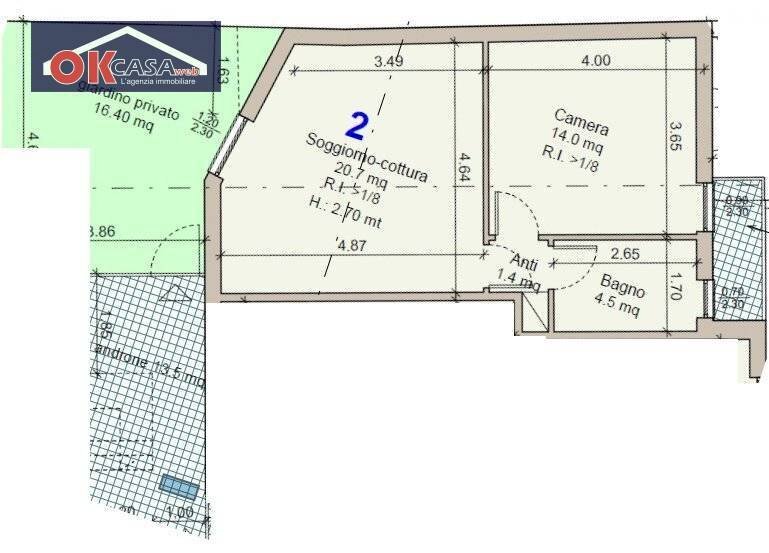 Foto 5 - Bilocale VIA TRENTO, Villafranca di Verona - planimetria 1