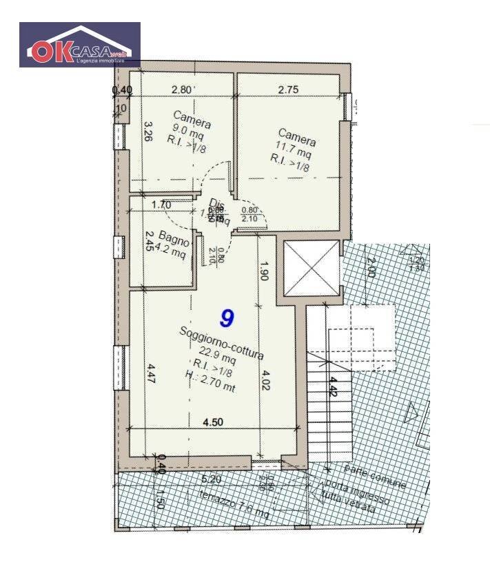 Foto 6 - Three-room apartment Villafranca di Verona - floor plans 1