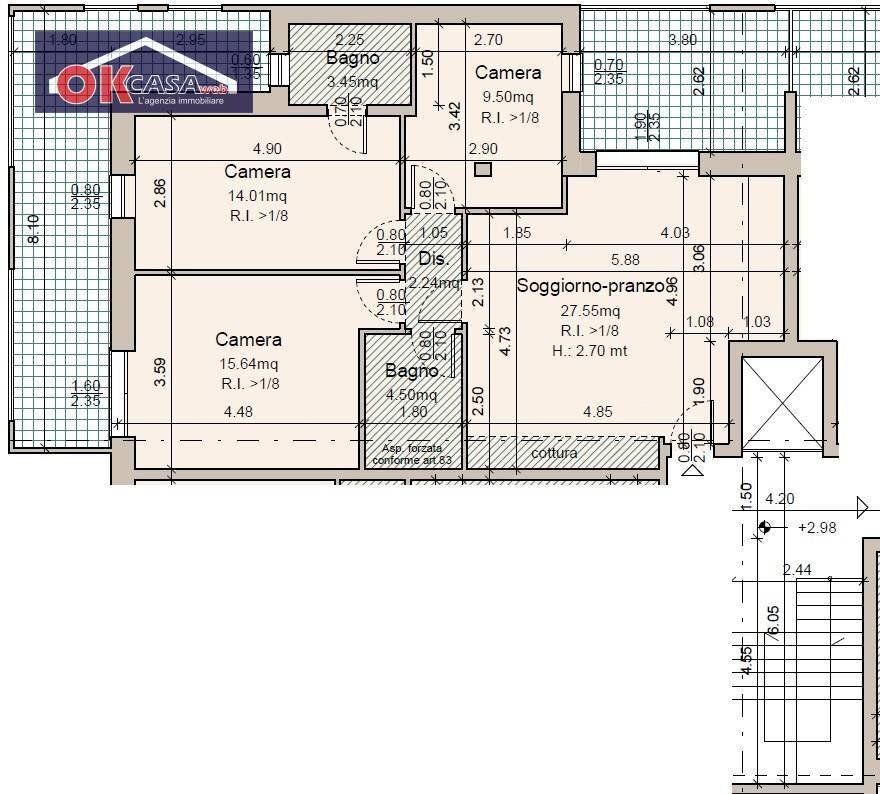 Foto 5 - Quadrilocale VIA ABBA, Peschiera del Garda - planimetria 1