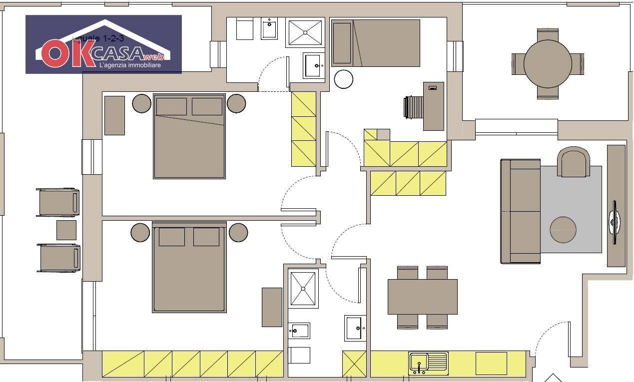 Foto 5 - Quadrilocale VIA ABBA, Peschiera del Garda - planimetria 1