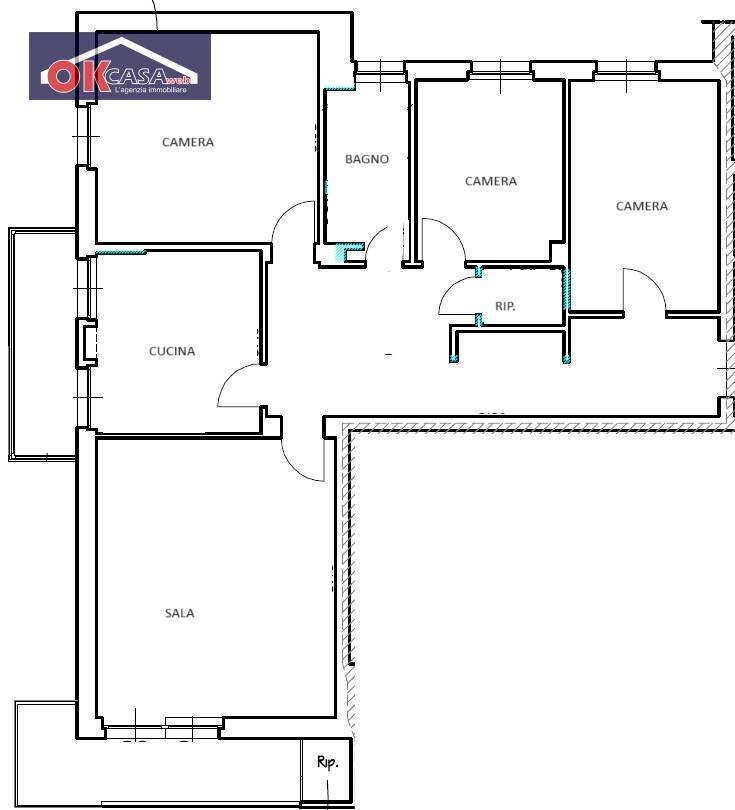 Foto 35 - Appartamento via Giovanni da Verrazzano
 
8, Verona - planimetria 1