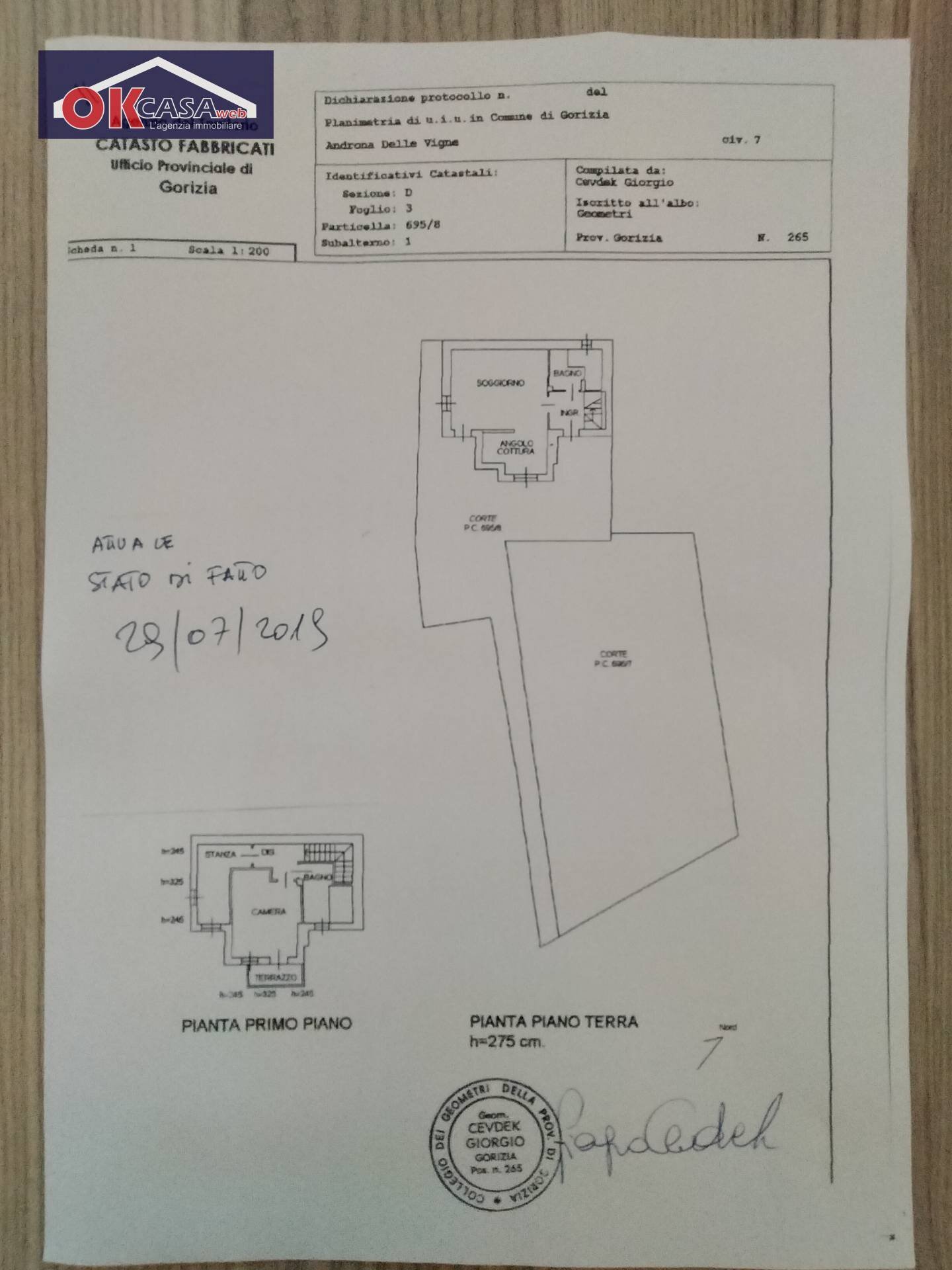 Foto 14 - Casa semi indipendente Via Androna delle Vigne
 
7, Gorizia - planimetria 1