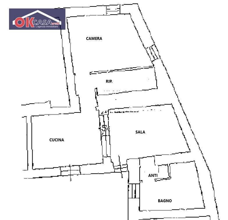 Foto 26 - Bilocale VIA DEL RI
 
68, Dolcè - planimetria 1