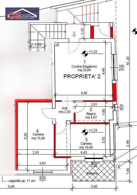 Foto 11 - Three-room apartment Petrarca, Bardolino - floor plans 1