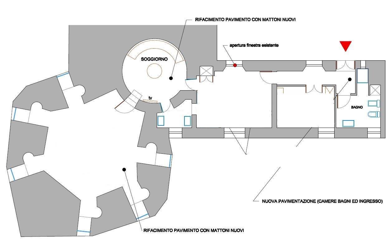Stato di fatto - Appartamento PIAZZA ROSSETTI, Vasto - planimetria 1
