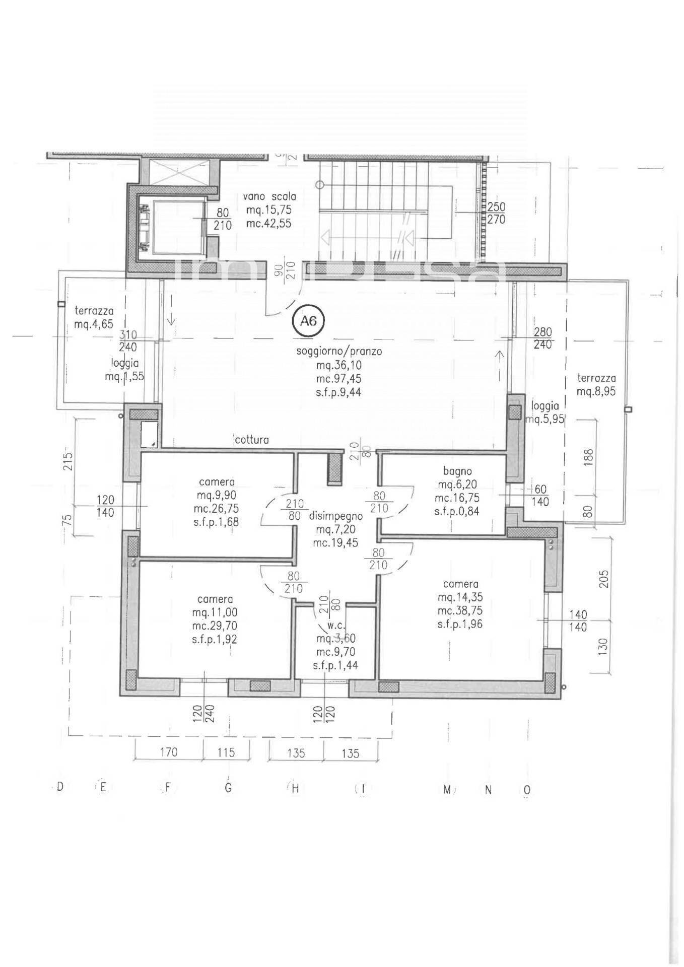 PLANIMETRIA - Four-room apartment Via Della Vittoria, Marcon - floor plans 1