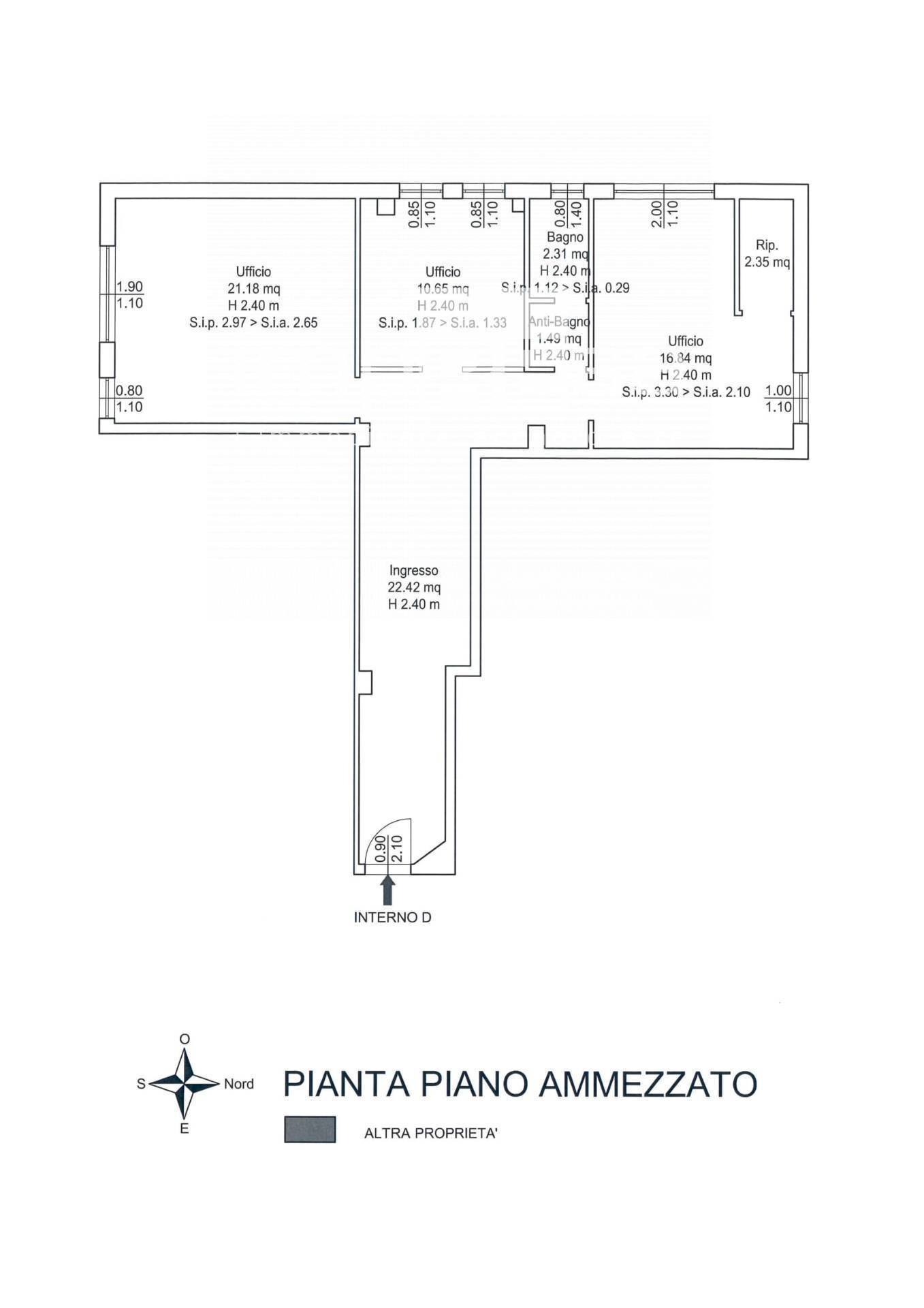 planimetria - Office Corso Del Popolo
 
80, Venezia - floor plans 1