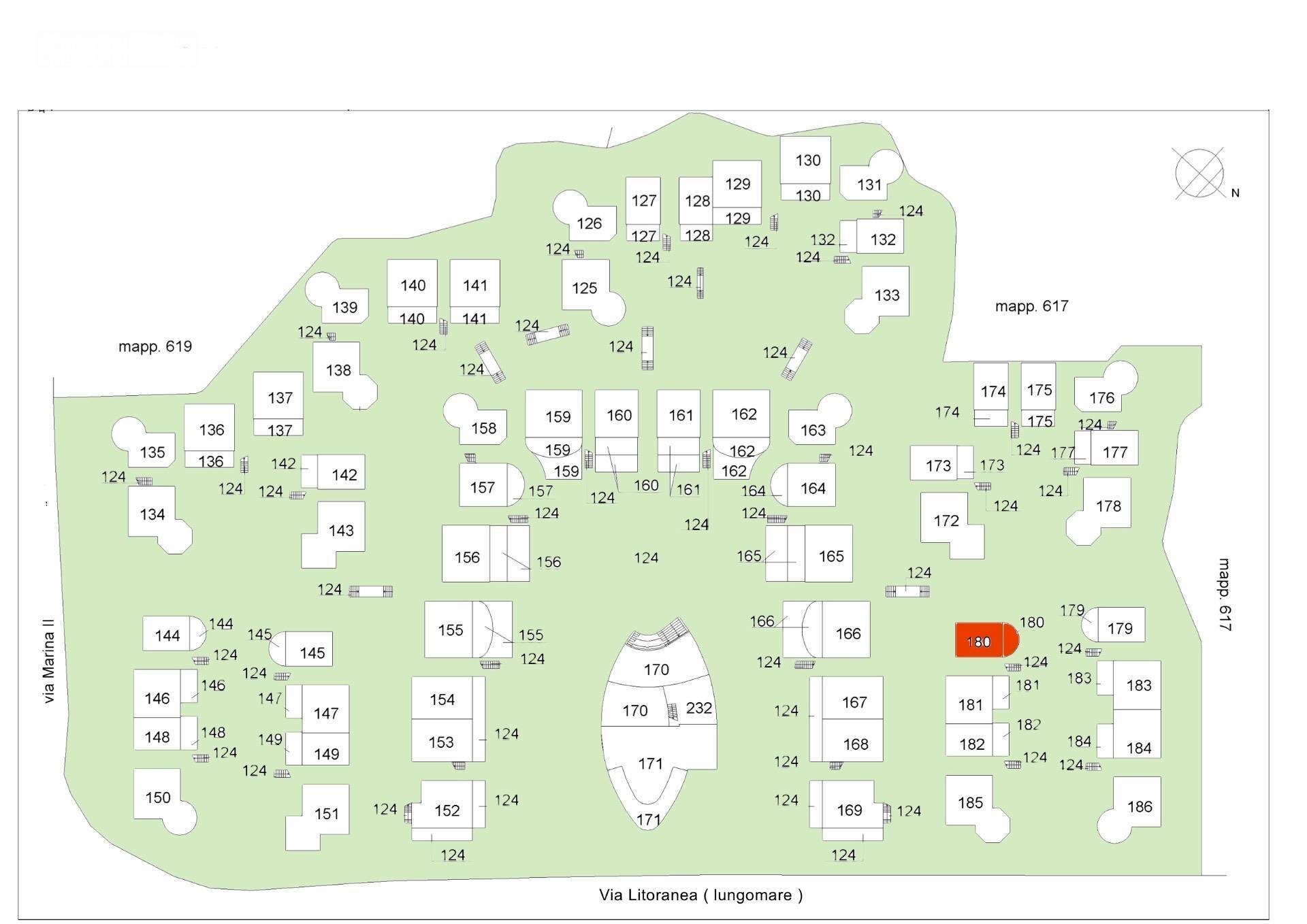 Foto 4 - Three-room apartment Via Litoranea - Complesso Costa Conero
 
180, Numana - floor plans 1