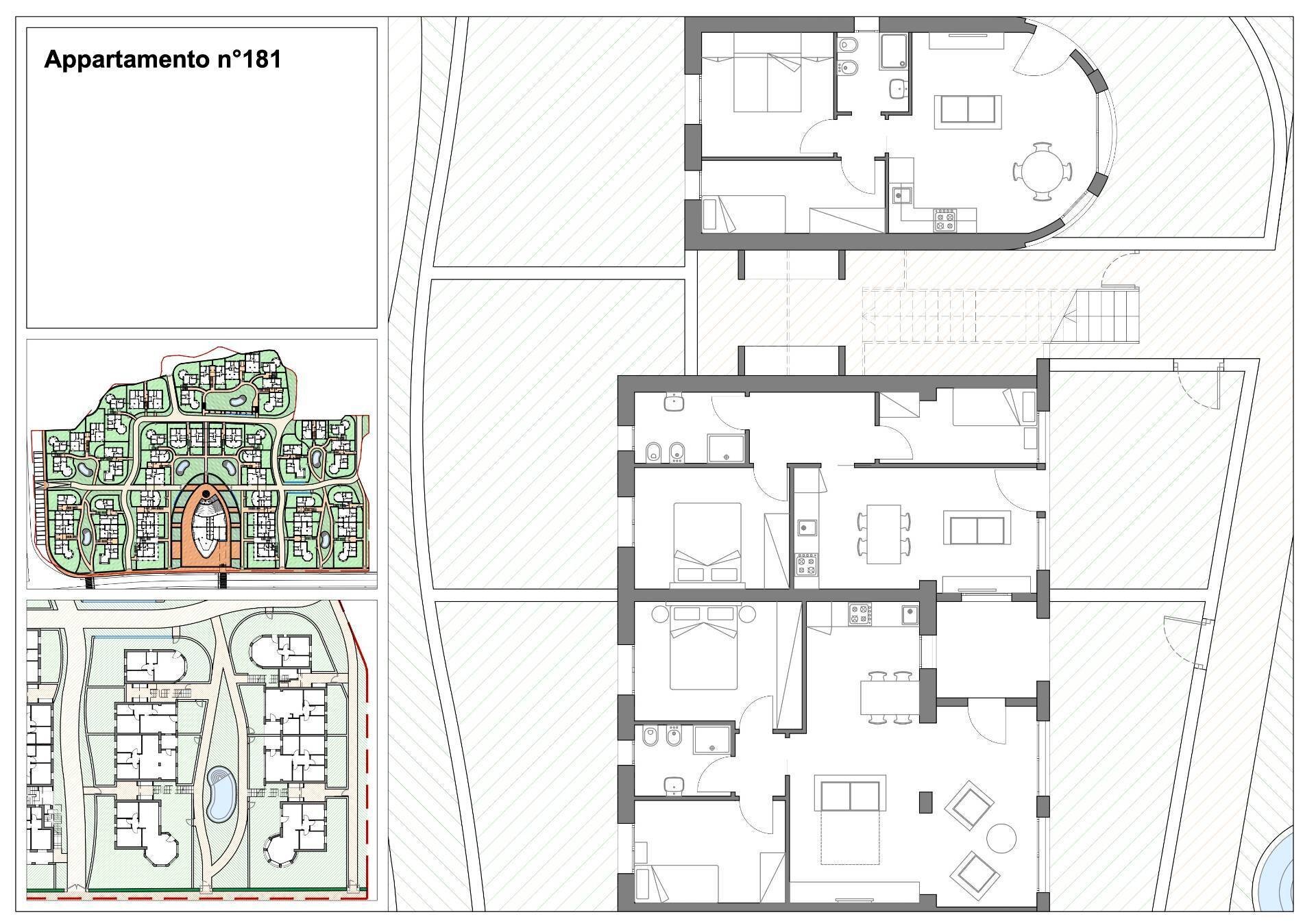 Foto 16 - Three-room apartment Via Litoranea - Complesso Costa Conero
 
181, Numana - floor plans 1