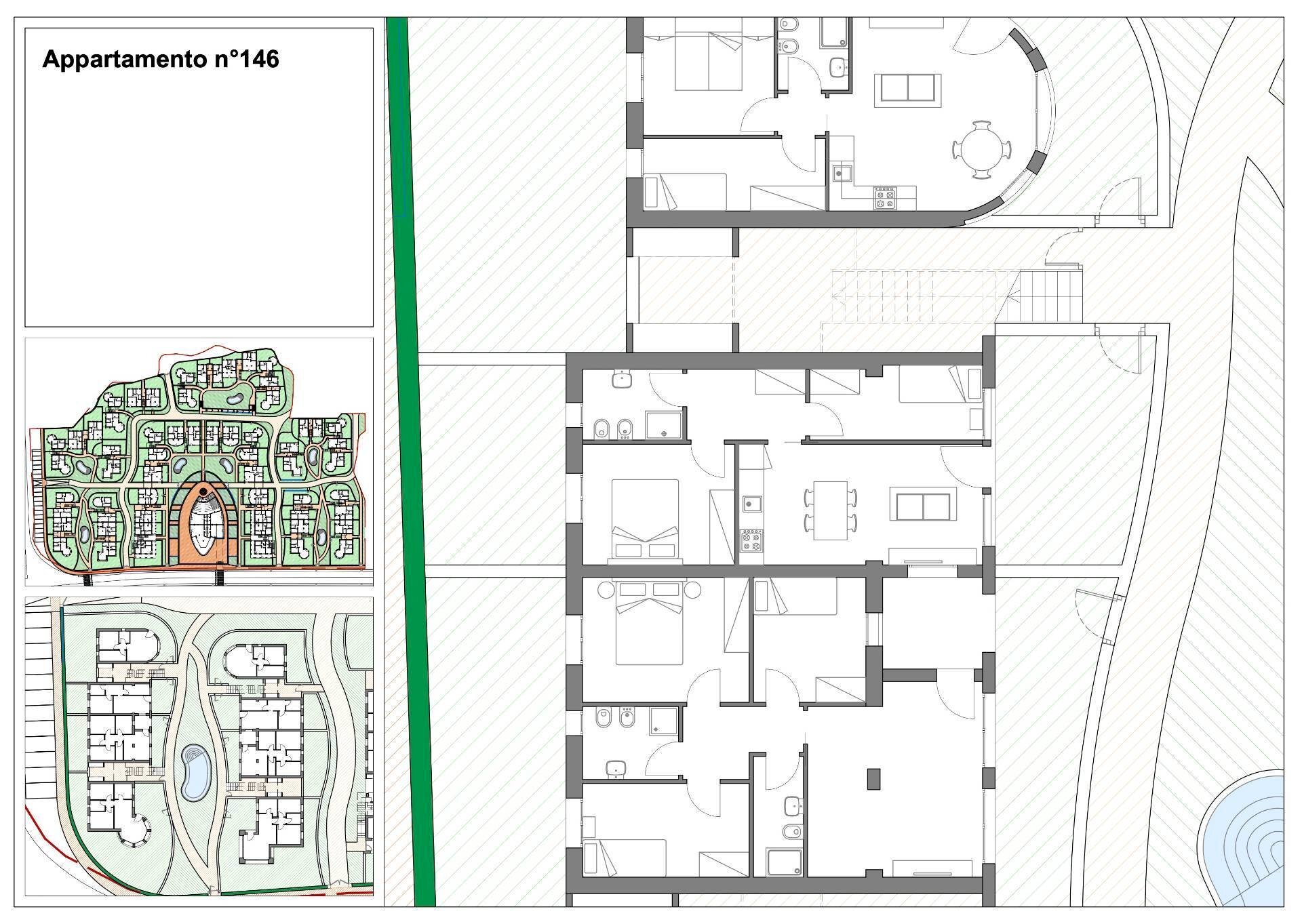 Foto 18 - Three-room apartment Via Litoranea - Complesso Costa Conero
 
146, Numana - floor plans 1