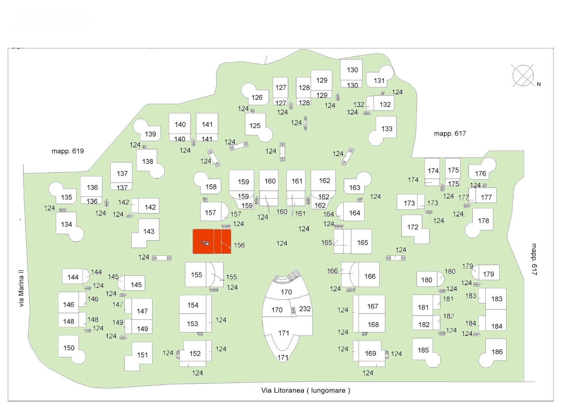 Foto 6 - Appartamento Via Litoranea - Complesso Costa Conero
 
156, Numana - planimetria 1