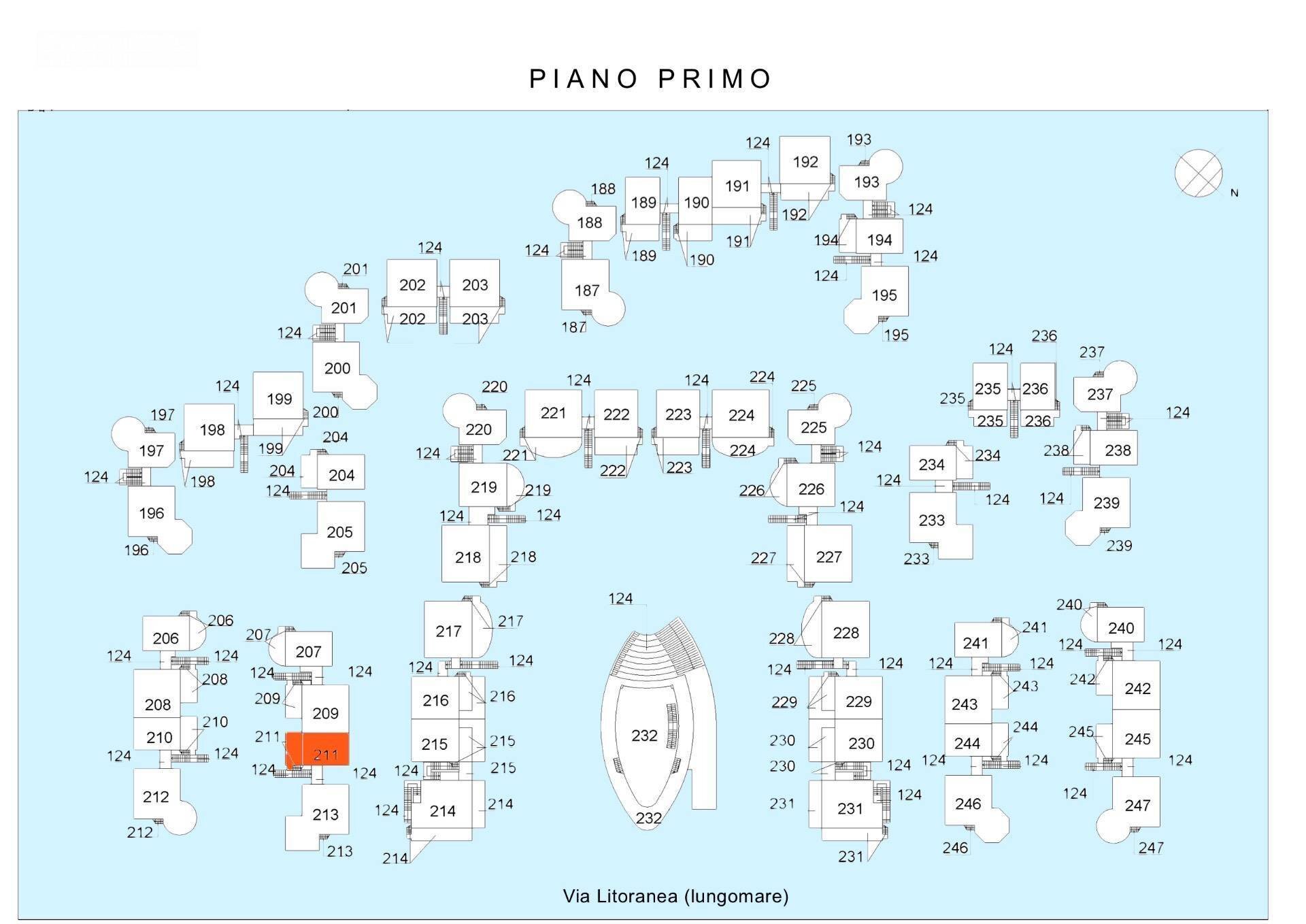 Foto 8 - Three-room apartment Via Litoranea - Complesso Costa Conero
 
211, Numana - floor plans 1