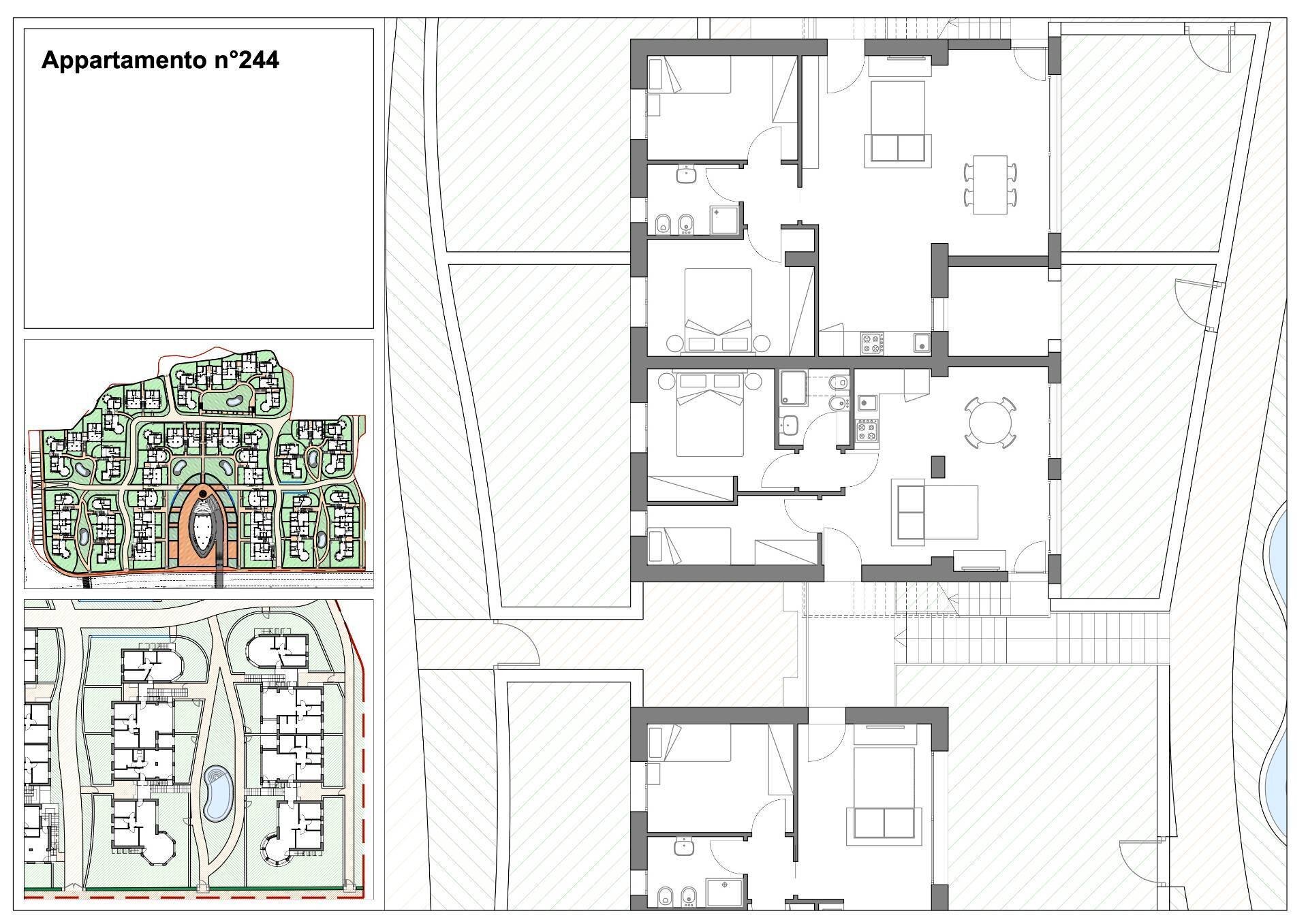 Foto 43 - Three-room apartment Via Litoranea - Complesso Costa Conero
 
244, Numana - floor plans 1