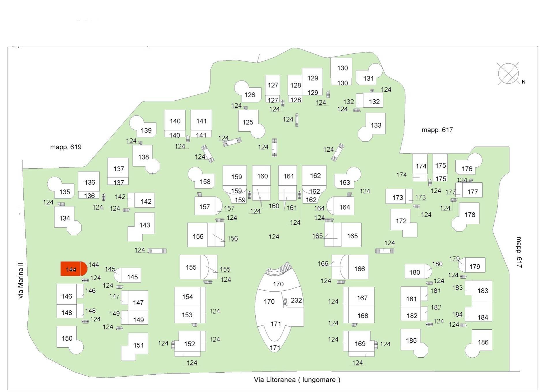 Foto 63 - Villa Via Litoranea - Complesso Costa Conero
 
144 +206, Numana - planimetria 1
