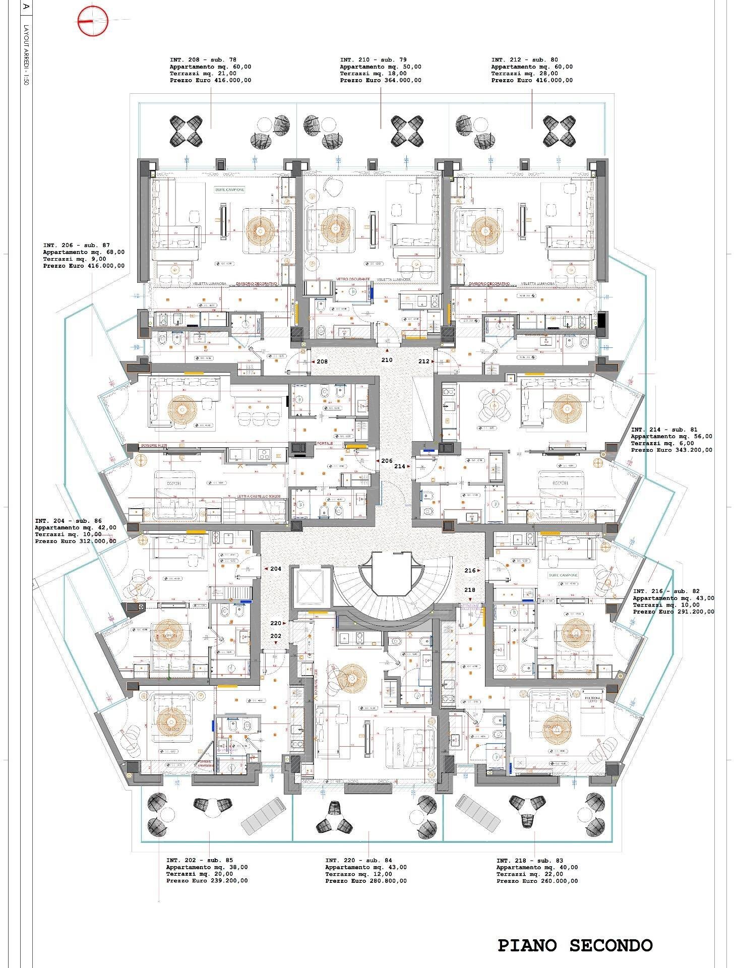 Foto 44 - Two-room apartment Viale Marconi
 
46, San Benedetto del Tronto - floor plans 1