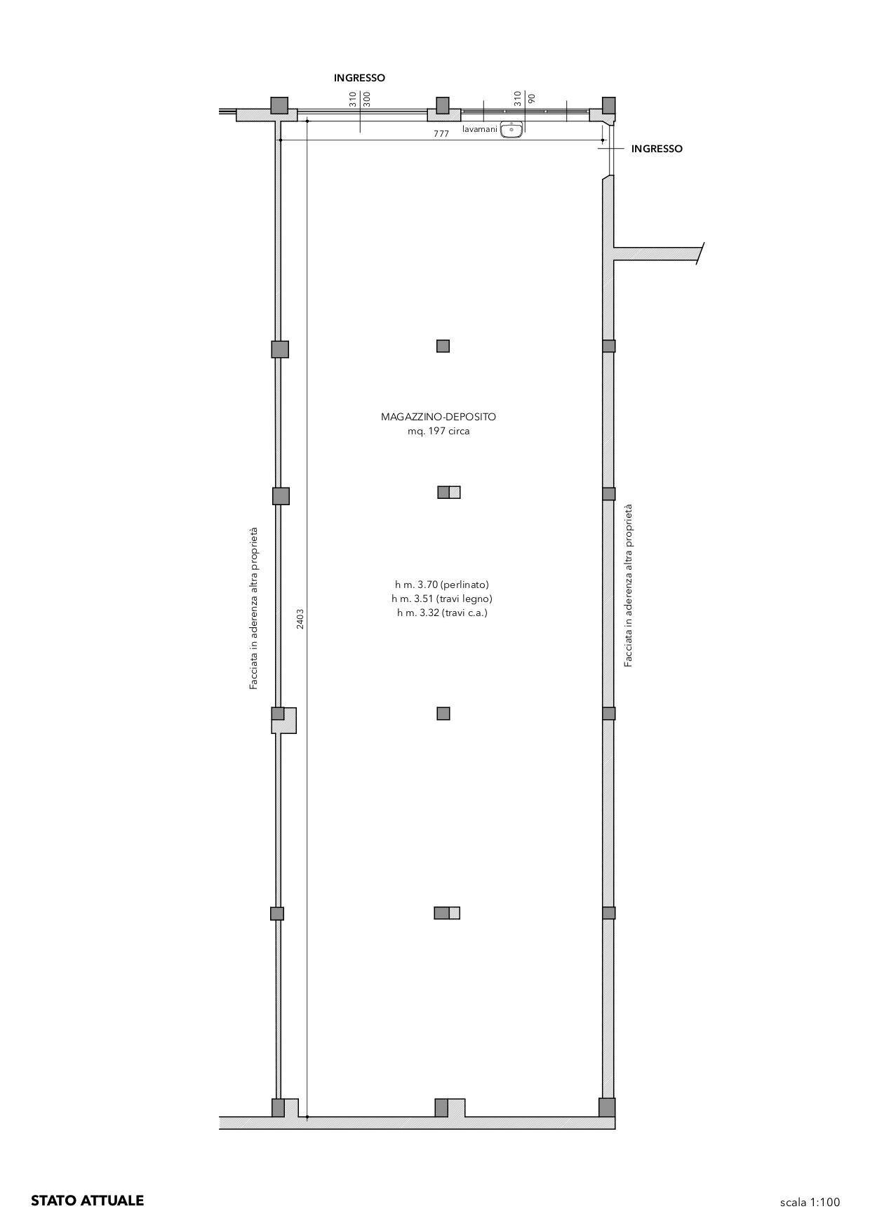 STATO ATTUALE - Laboratory Via Carlo Alberto dalla Chiesa
 
15, Grottammare - floor plans 1